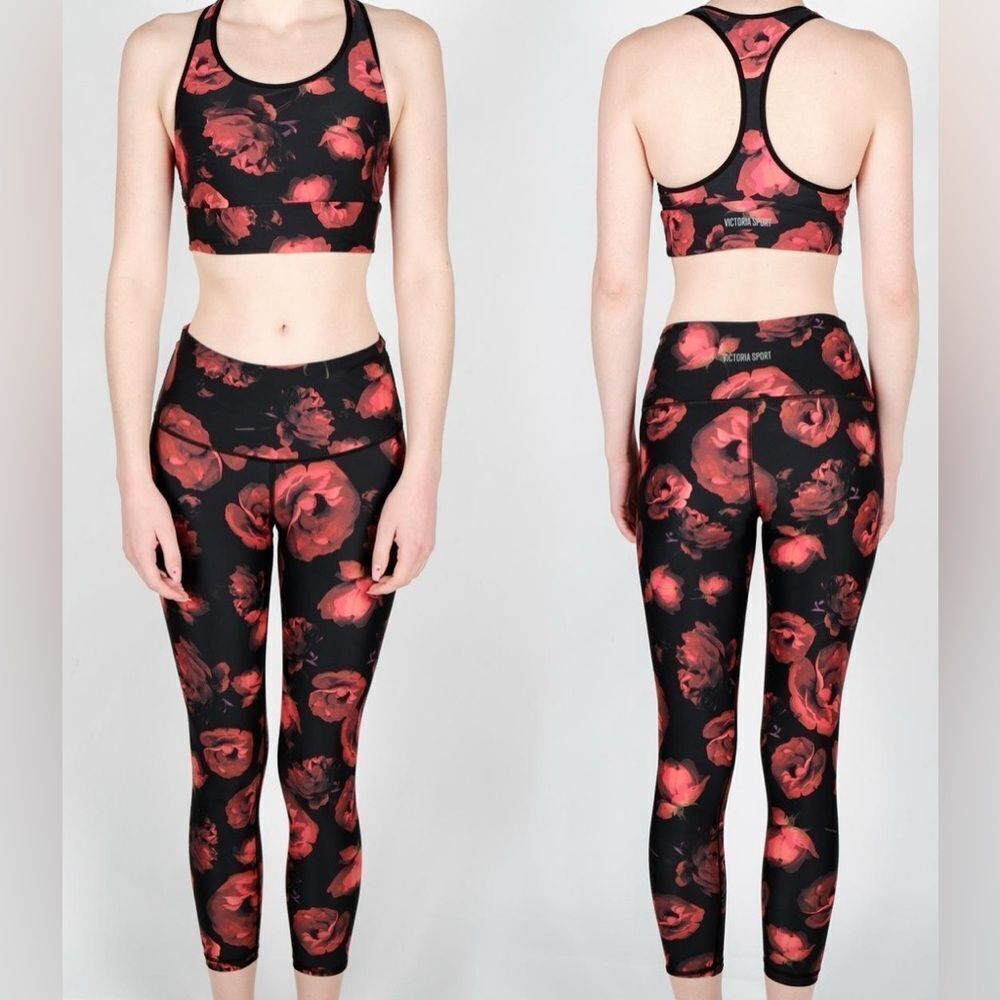 VICTORIA’S SECRET Floral Sports Bra and Leggings Set
